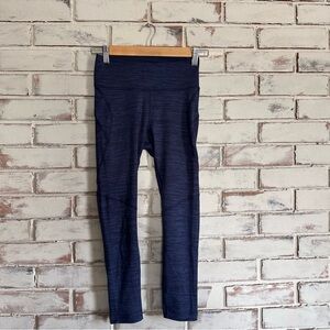 Outdoor Voices blue space dye crop leggings size XS
